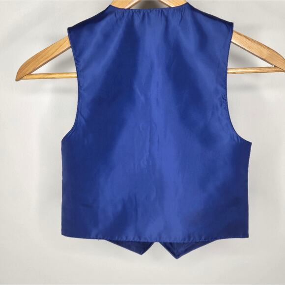 VAN HEUSEN Royal Blue Button Front Vest Boys Size 4 - Picture 4 of 7